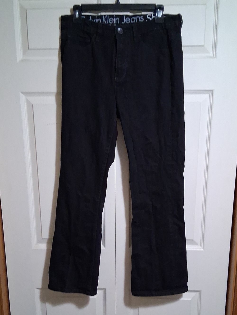 Calvin Klein Shape Straight Leg Denim Jeans - 12 / 31 - Black